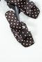 Perla Women's Polka Dot Satin Daily Slippers Brown - 3