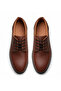 Size 38 Special Small Size Men's Leather Shoes Brown Lace-Up Casual Classic Model - 3
