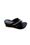 Women's Wedge Heel Patent Leather Stone Slippers