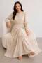 Chiffon Dress with Elastic Waist and Ruffle Details - 3
