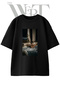 Tony Montana_1 Design Printed Unisex Black Oversize T-Shirt