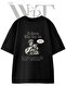 Persona Mask Design Printed Unisex Black Oversize T-Shirt