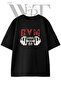 Gym Mode Barbell Design Printed Unisex Black Oversize T-Shirt