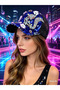 Women's Sequin Stone Embroidered Baseball Cap with Fox Figure and Floral Detail, Mesh Party Hat, Handcrafted - 6