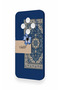 Tecno Spark 30C Compatible Blue Ethnic Carpet Pattern Silicone Case - 2