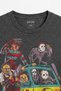 Horror Movie Halloween Halloween Chucky Freddy Cinema Unisex Regular Anthracite Melange T-Shirt - 2