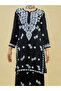 Black Rayon Kameez Salwar - FFT2133 | Black-Size:M-38-Inches - 5