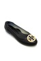 Genuine Leather Ballet Flats with Metal Buckle