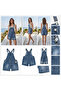 Mid-Wash Blue Acid Wash Denim Short Overalls - 5