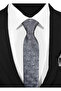 Rotating Gray Color Tie Set in Wooden Box |   Tie |   Pocket Handkerchief |   Cufflink |   Socks - 4