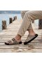 (Parmi) Very Light with Two Buckles (41 Size 1 Pair 125 Gr) Daily Men's Slippers Beige - 2
