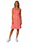 Square Neck Button Dress