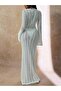 Patterned Long Cotton Openwork Beach Dress - 4