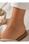 Steel 2 Chain Cube Model Dorika Bulk Women's Anklet Gold / with Extension Chain - 2