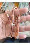 Milky Brown Marbled Cylinder Cut Skillfully Crafted Crimped Amber Prayer Beads - 4