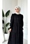 Women's Scalloped Lace Stylish Black Summer Long Dress - 2