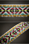 Aztec Patterned Knitted Shoelaces Red Yellow 120 cm - 3