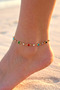 Colorful Zircon Stone Gold Color Anklet - 2