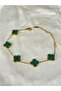 4 Leaf Clover Luck Double-Sided Bracelet 17Cm+5Cm