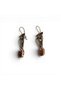 African Inspired Handmade Natural Stone Earrings Silvery Brown - Ethnic and Bohemian Design for Women Sal - 2