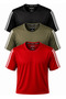 3-Piece Sleeve Stripe Quick Dry Breathable Fabric Sports T-Shirt