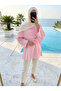 Women's Hijab Tunic with Cape Detail and Tieable Waist - 4
