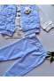 Baby Boy Hooded Vest Teddy Bear Set - 100% Cotton - 5