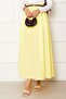 Pocket Detailed Sports Terry Cotton Skirt Light Yellow - 3
