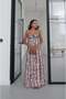 Pink Piping Corset Detailed Long Dress - 8