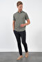 Khaki Italian Collar Short Sleeve Pocketless Slim Fit Flexible Shirt 1004260159 - 2