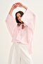 Women's Organic Cotton Striped Cape Blouse Pink - 2