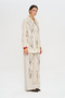 Women's Stone Embellished Oversize Natur Shirt - 4