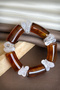 Dore Collection Imported Resin and Natural Stone Look Big Beaded Elastic Bracelet - 2