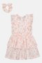 Toddlers Girl 2 Pieces Floral Print Dress With Had Band Set, Multicolor - 2
