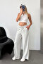 Women's adjustable waist double pocket sweatpants gray - ms0001274 - 3