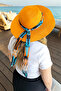 Natural-Looking Beach Hat with Scarf Wide Brim Summer Hat New Fashion Hat - 5