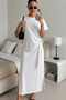 Side Tie Detailed Maxi Casual Dress
