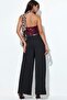 Busem High Waist Belted Wide Leg Crepe Trousers - 3