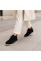 Genuine Leather Black Suede Women's Boots Lace-Up Warm Lined Rubber Sole - 4