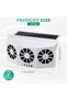 Solar Powered Car Exhaust Fan with 3 Cooling Fans – 4500 RPM Solar Car Window Ventilator, Air Circulation Cooling Vent, Portable Ventilation System for Most Cars (White) - 2