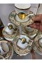 Twinkle Shine Gold and 24 K Turquoise Double Coffee Cups Set of 6 155Cc