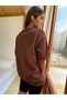 Women's Brown New York Usa Printed Hoodie Sweatshirt - 2