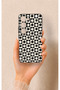 Vivo V40 Lite 5g Compatible Flower Motif Checkered Pattern Silicone Case