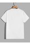 Unisex White Minimal Rabbit Printed Oversize T-Shirt - 2