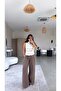 Brown Zr Model Casual Premium Linen Trousers - 4