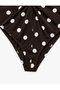 Halter Neck Polka Dot Swimsuit with Knot Detail - 3