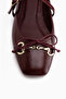 Andela Burgundy Single Strap Women's Ballerinas - 4