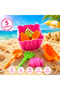 5 Piece Castle Bucket Beach Sand Toy Set Children's Sand Toy