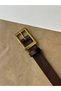 Square Gold Buckle Belt Waist Belt Coat Belt Dress Belt Trouser Belt - 4