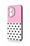 Honor 400 Compatible Pink Striped Polka Dot Patterned Silicone Case - 3